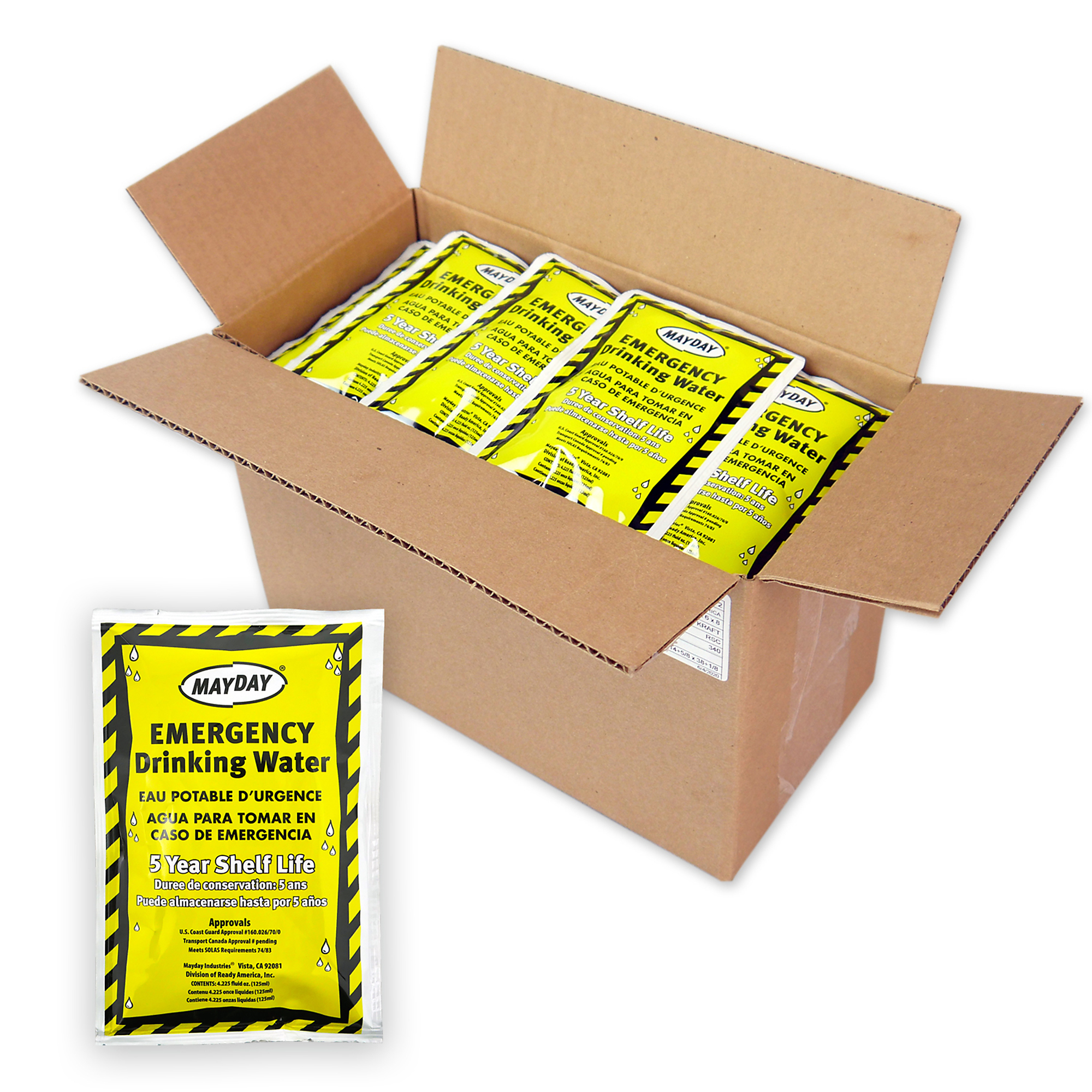 Ready America, 50 Pack Mayday Pouch Water, Pieces (qty.) 1 Model# 73021